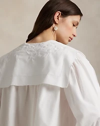 Bib Cotton Poplin Shirt