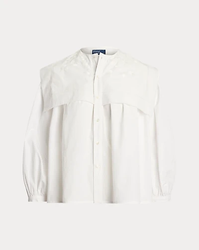 Bib Cotton Poplin Shirt