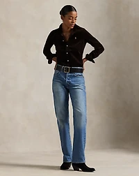 Stretch Slim Fit Cotton Corduroy Shirt