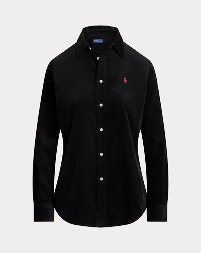 Stretch Slim Fit Cotton Corduroy Shirt