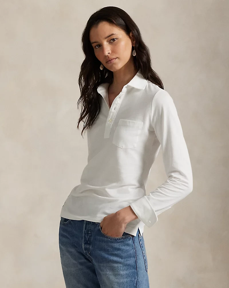 Slim Fit Pocket Mesh Polo Shirt