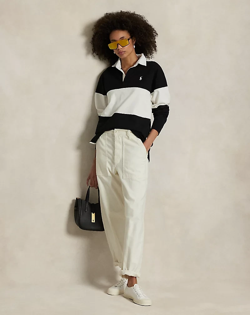 Color-Blocked Cotton Jersey Rugby Shirt