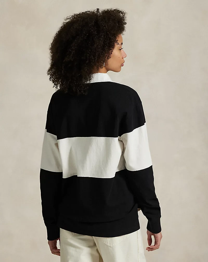 Color-Blocked Cotton Jersey Rugby Shirt