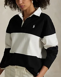 Color-Blocked Cotton Jersey Rugby Shirt
