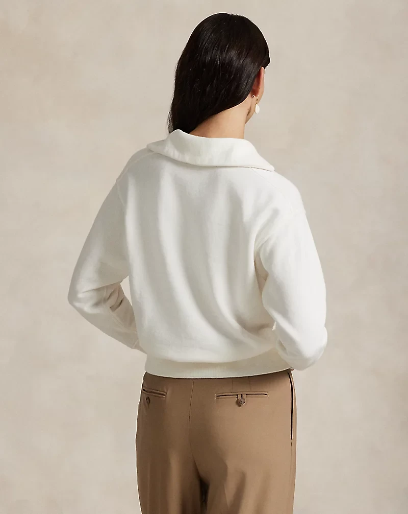 Lightweight Fleece Lace-Up Pullover