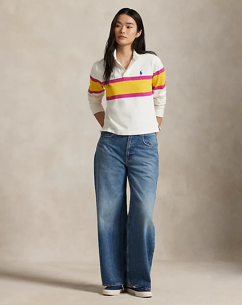 Color-Blocked Cotton Jersey Rugby Shirt