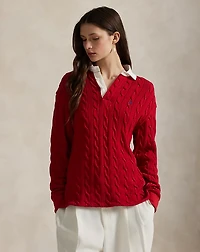 Cable-Knit Cotton Rugby Shirt