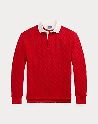 Cable-Knit Cotton Rugby Shirt