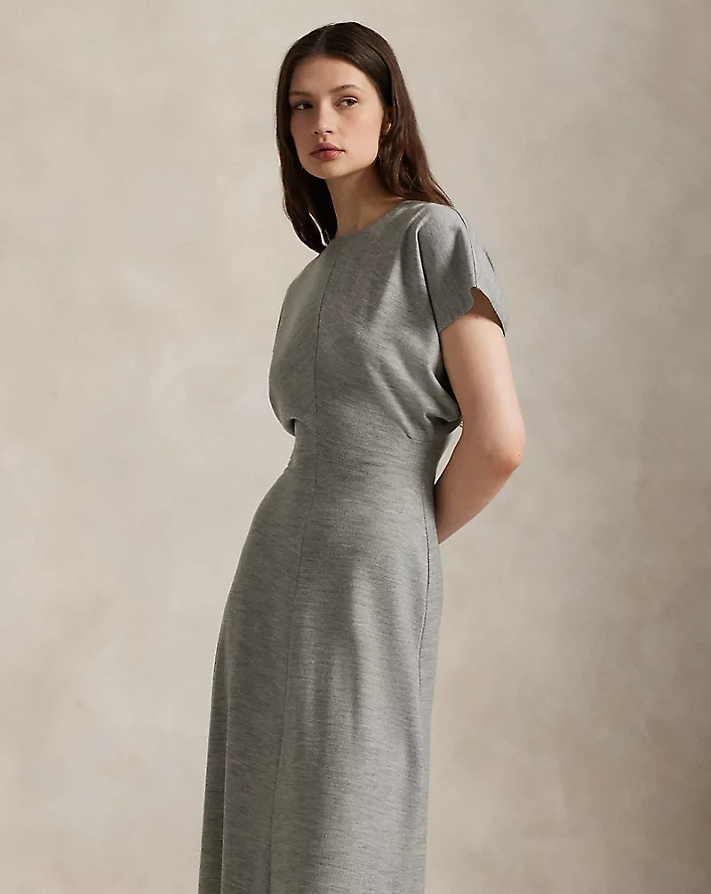 Wool-Blend Dolman Dress