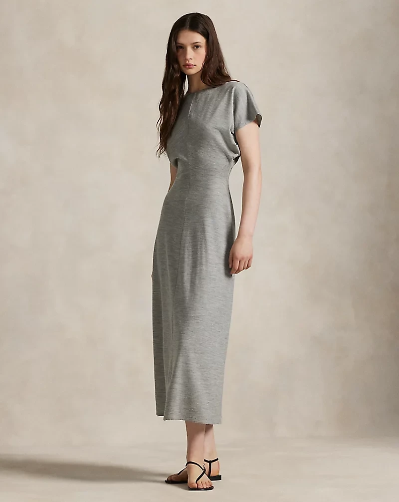Wool-Blend Dolman Dress