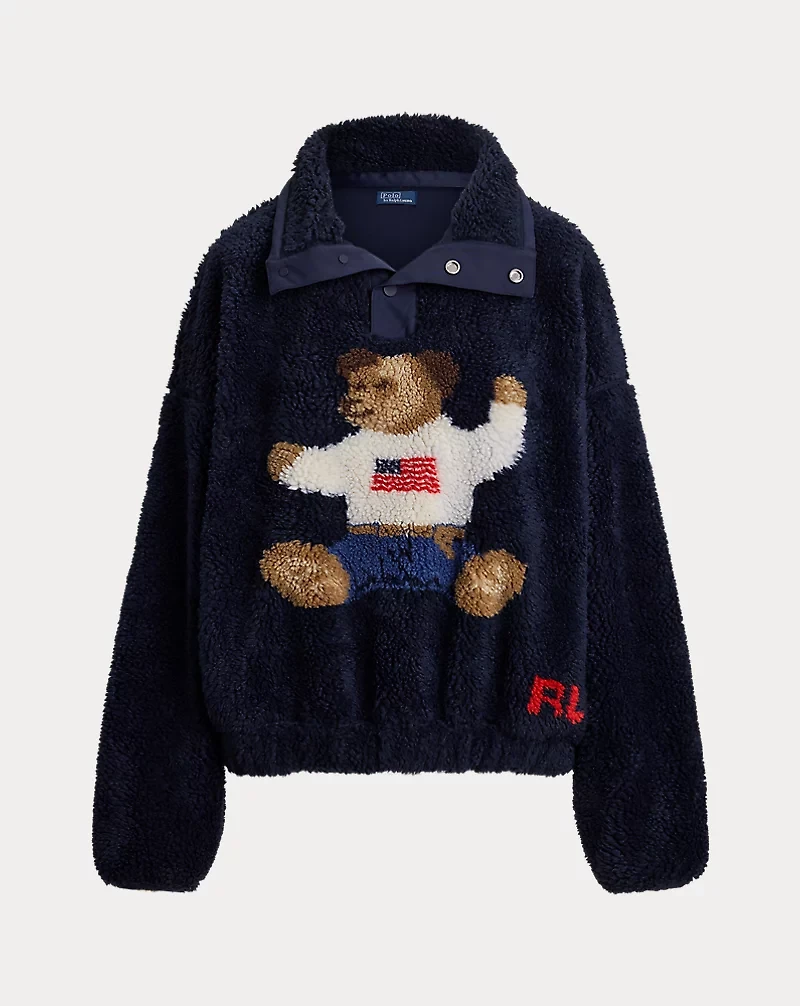 Polo Bear High-Pile Fleece Mockneck