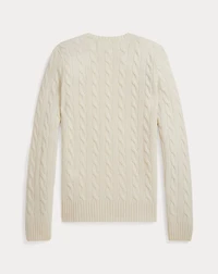 Cable Wool-Cashmere Crewneck Sweater