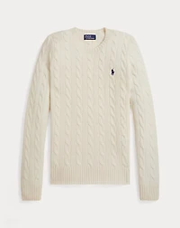 Cable Wool-Cashmere Crewneck Sweater
