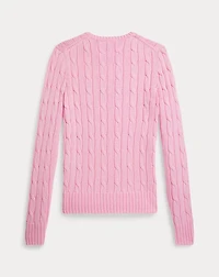 Cable-Knit Cotton Crewneck Sweater