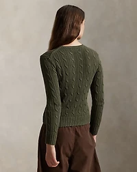 Cable-Knit Cotton Crewneck Sweater