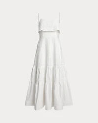 Cotton Eyelet Tiered Maxidress