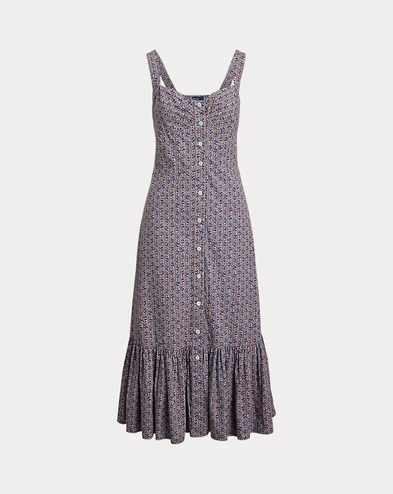 Floral Cotton Buttoned Dress