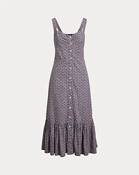 Floral Cotton Buttoned Dress