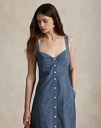 Chambray Buttoned Dress