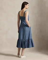 Chambray Buttoned Dress