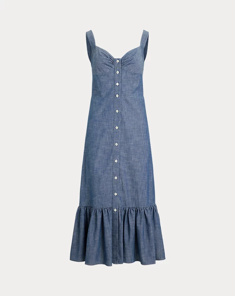 Chambray Buttoned Dress