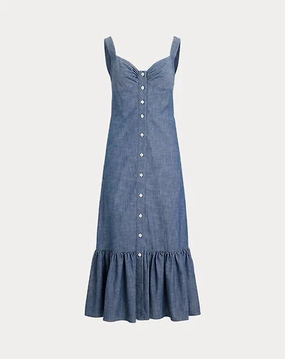 Chambray Buttoned Dress