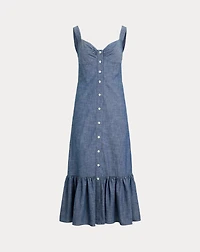 Chambray Buttoned Dress