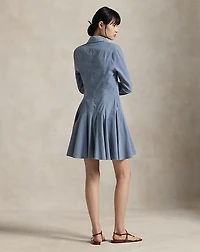 Cotton Corduroy A-Line Shirtdress