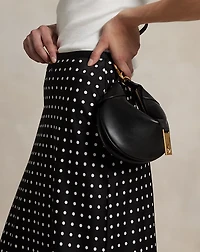Polka-Dot Satin Skirt