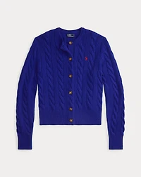 Cable-Knit Wool-Cashmere Cardigan