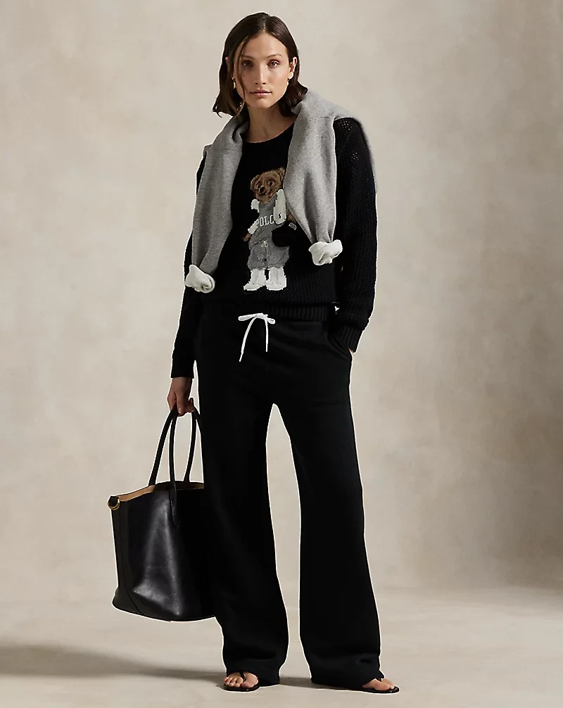 Polo Bear Cotton Crewneck Sweater
