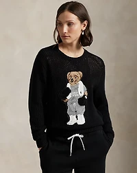 Polo Bear Cotton Crewneck Sweater