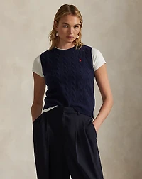 Cable-Knit Wool-Cashmere Sweater Vest