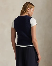 Cable-Knit Wool-Cashmere Sweater Vest