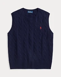 Cable-Knit Wool-Cashmere Sweater Vest