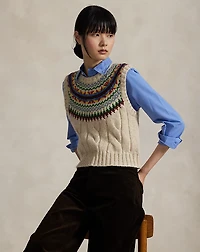 Fair Isle–Yoke Sweater Vest