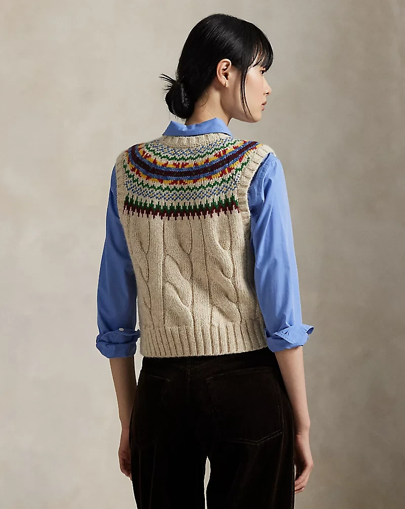 Fair Isle–Yoke Sweater Vest