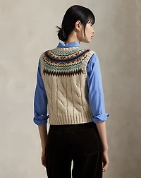 Fair Isle–Yoke Sweater Vest