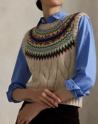 Fair Isle–Yoke Sweater Vest