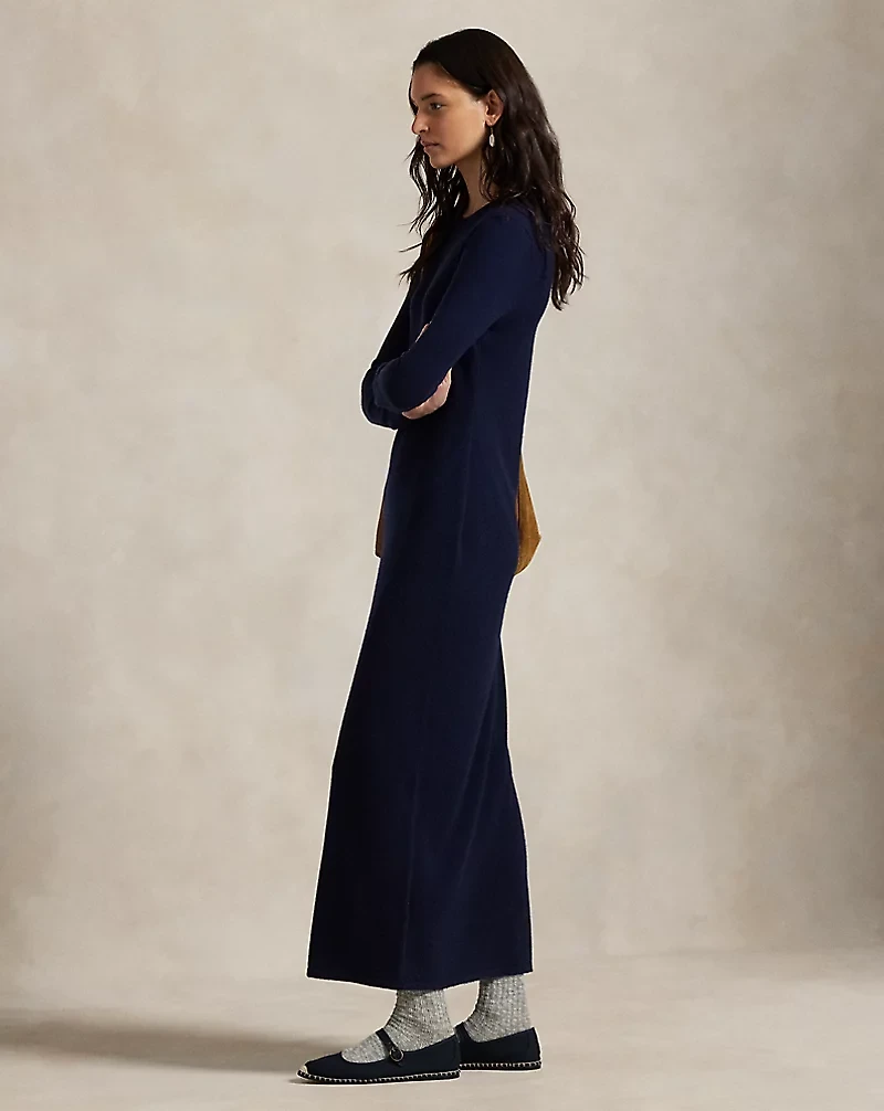 Cashmere Long-Sleeve Dress