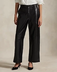 The Leather Wide-Leg Crop Ricky Pant