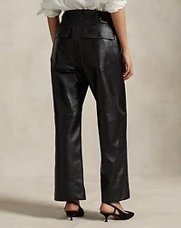 The Leather Wide-Leg Crop Ricky Pant