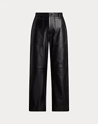 The Leather Wide-Leg Crop Ricky Pant
