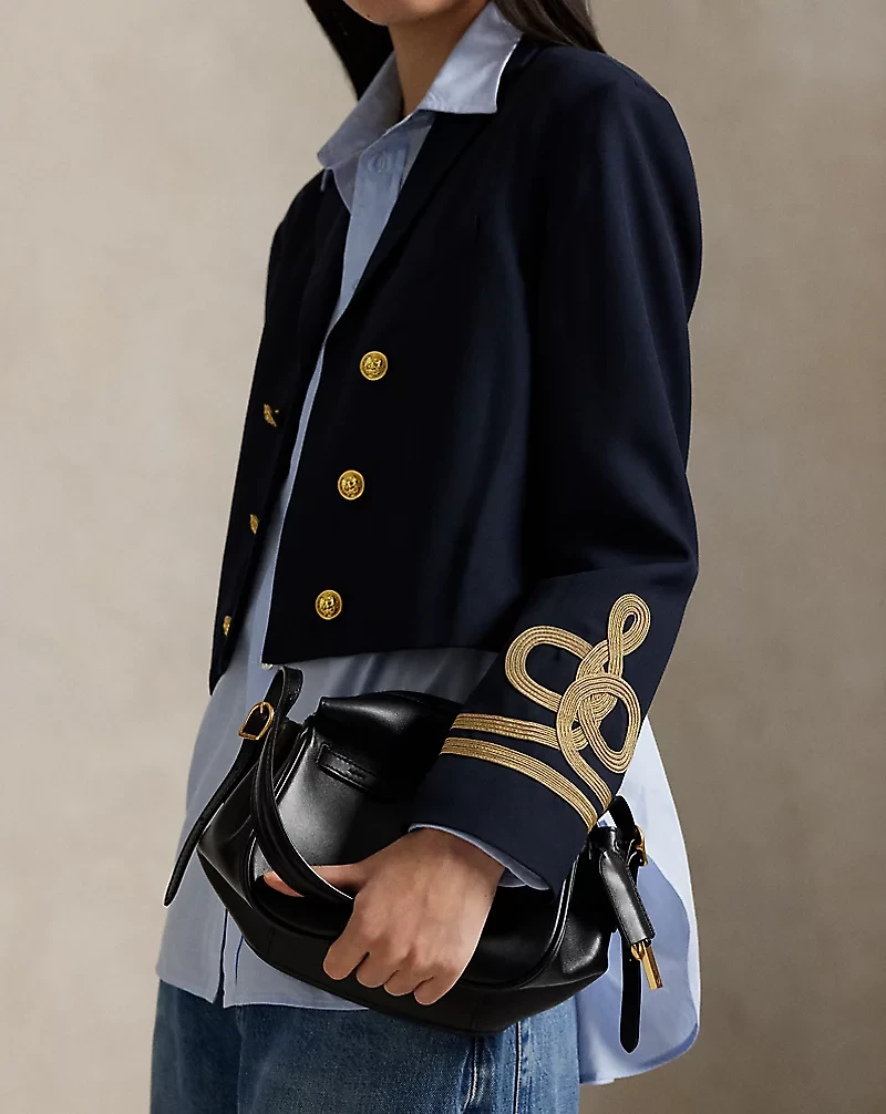 Double-Breasted Cropped Wool Jacket
