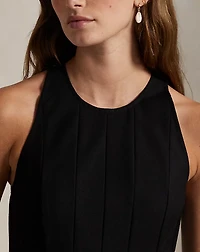 Sleeveless Stretch-Cotton-Blend Dress