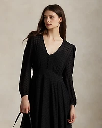 Silk-Blend Blouson Dress