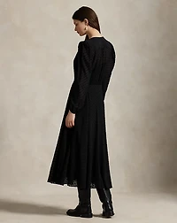 Silk-Blend Blouson Dress