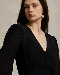 Silk-Blend Blouson Dress
