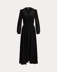 Silk-Blend Blouson Dress