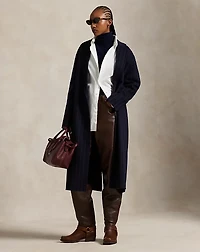 Pinstripe Double-Faced Wool Overcoat